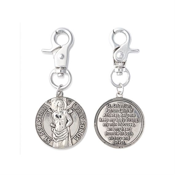 ST. SEBASTIAN CLIP-ON BACKPACK MEDAL