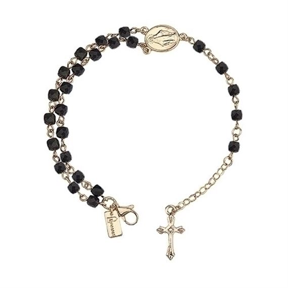 TWO-DECADE ROSARY BRACELET - HEMATITE