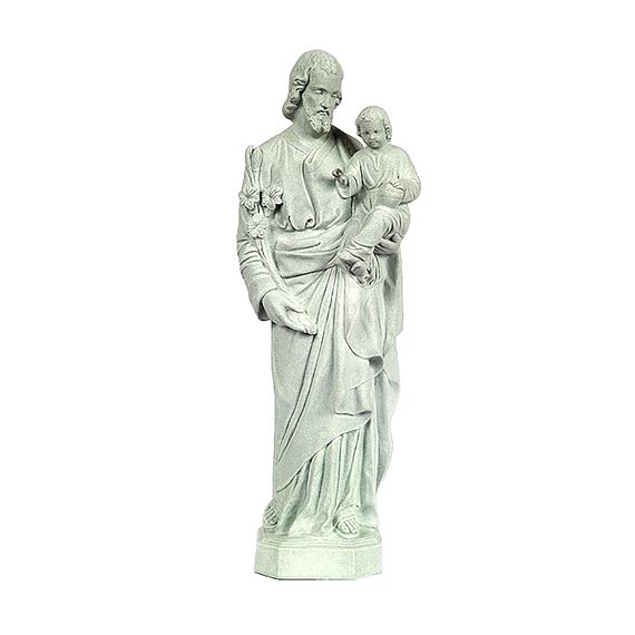 ST. JOSEPH & CHILD OUTDOOR STATUE - 24" GRAY