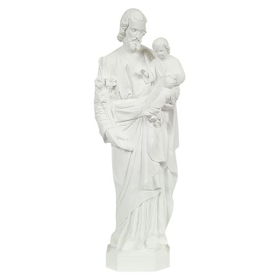 ST. JOSEPH & CHILD OUTDOOR STATUE - 24" WHITE