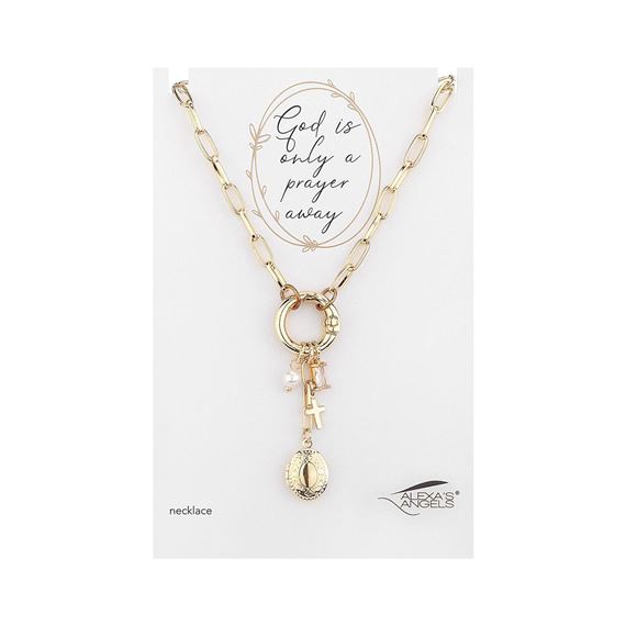 PRAYER LOCKET NECKLACE - 24" ADJUSTABLE