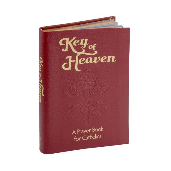 KEY OF HEAVEN - A PRAYER BOOK FOR CATHOLICS (BURGUNDY)