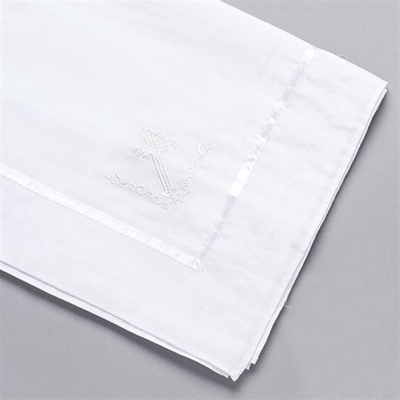 BAPTISMAL BLANKET WITH EMBROIDERED CROSS