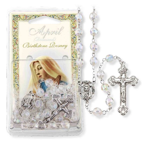 APRIL BIRTHSTONE ROSARY (DIAMOND)