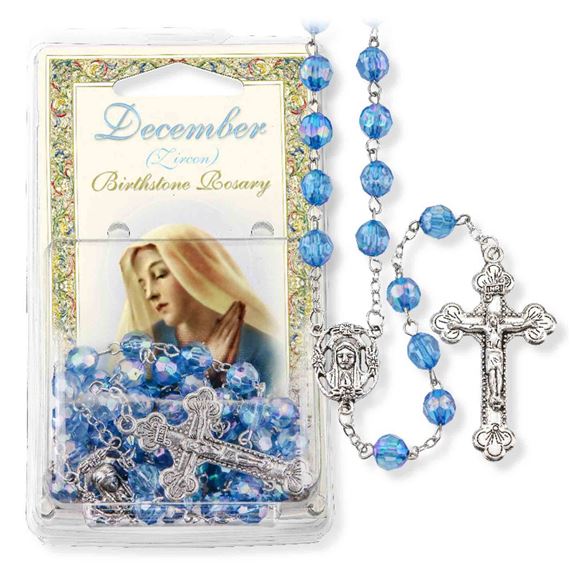 DECEMBER BIRTHSTONE ROSARY (ZIRCON)