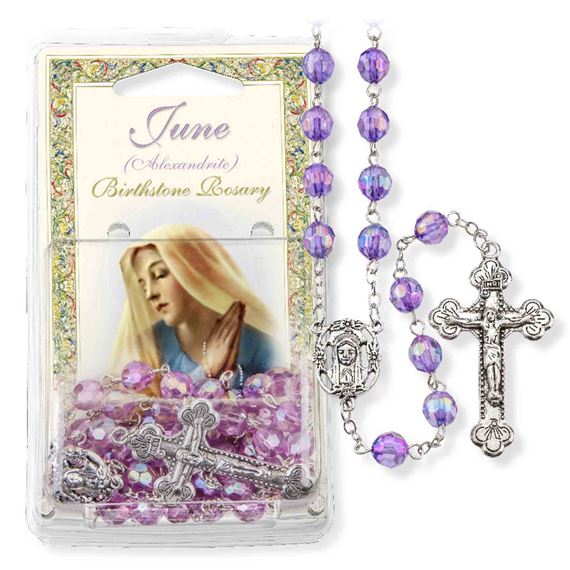 JUNE BIRTHSTONE ROSARY (ALEXANDRITE)