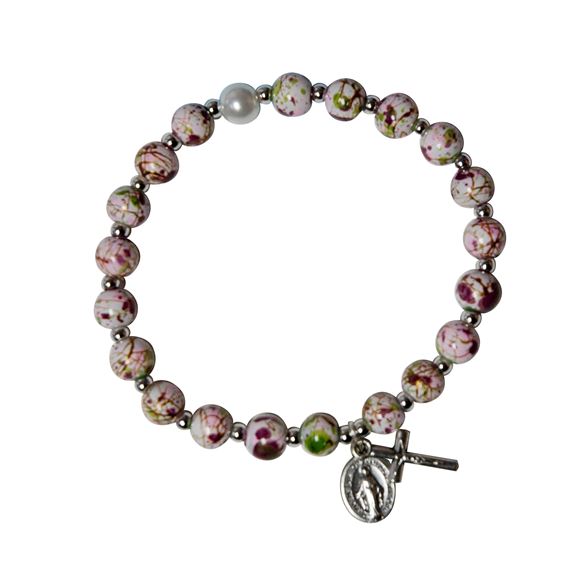 WHITE VENETIAN STRETCH BRACELET