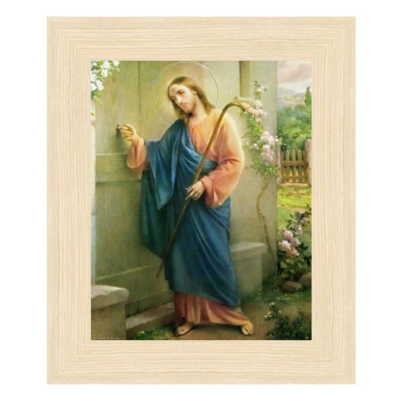 JESUS KNOCKING - CUSTOM FRAMED ART (10½” x 12½”)