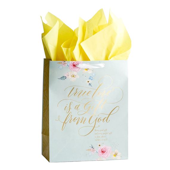 TRUE LOVE IS A GIFT - GIFT BAG (WITH TISSUE PAPER)
