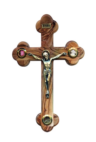 HOLY LAND OLIVE WOOD CRUCIFIX