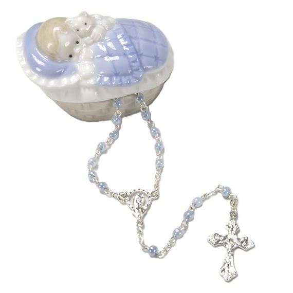 BABY BOY'S KEEPSAKE ROSARY