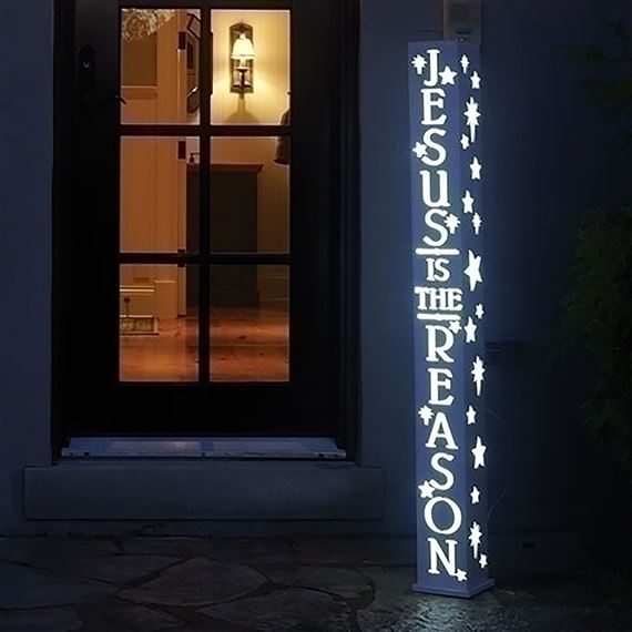 JESUS IS THE REASON LIGHTED POST