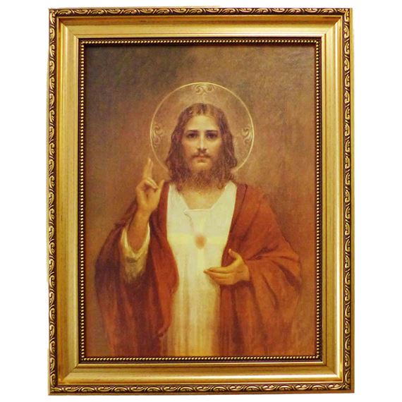 SACRED HEART OF JESUS BY CHAMBERS - 15 1/2" X 19"