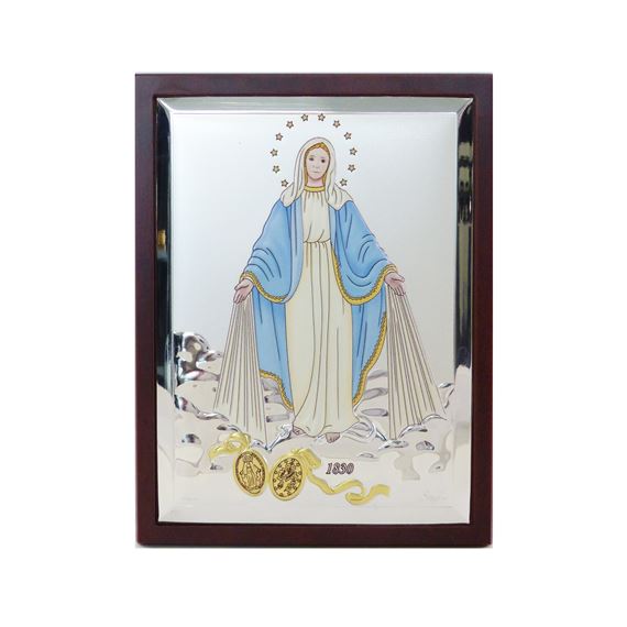 MIRACULOUS MEDAL SILVER PLAQUE