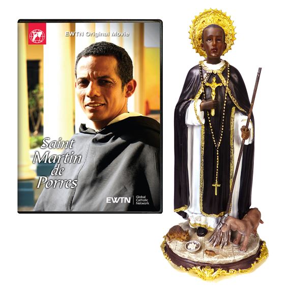 ST. MARTIN DE PORRES STATUE & FREE DVD