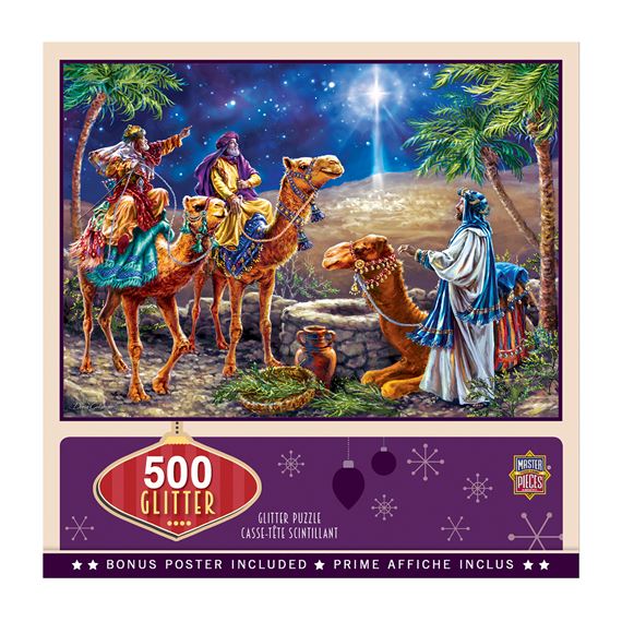 THREE MAGI 500-PIECE GLITTER PUZZLE