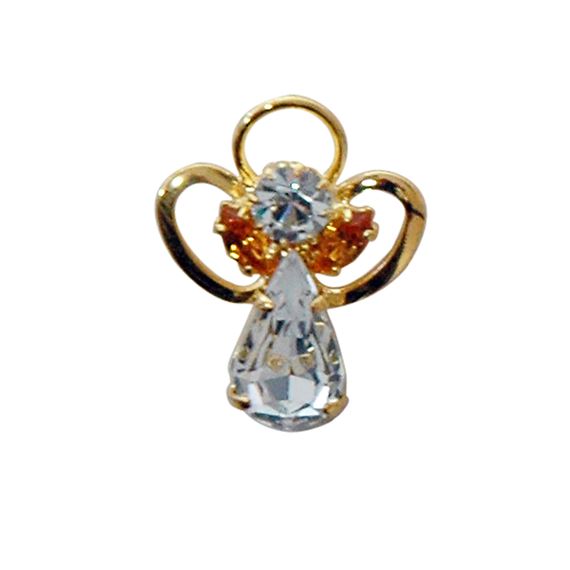 BIRTHSTONE ANGEL LAPEL PIN APRIL