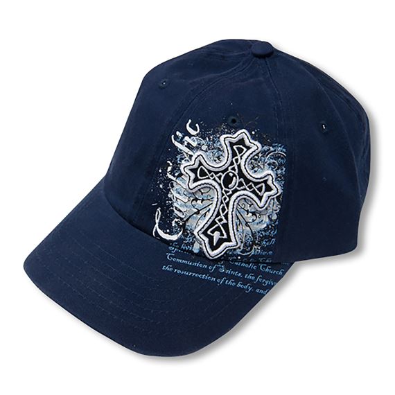 EWTN CROSS BASEBALL CAP - NAVY