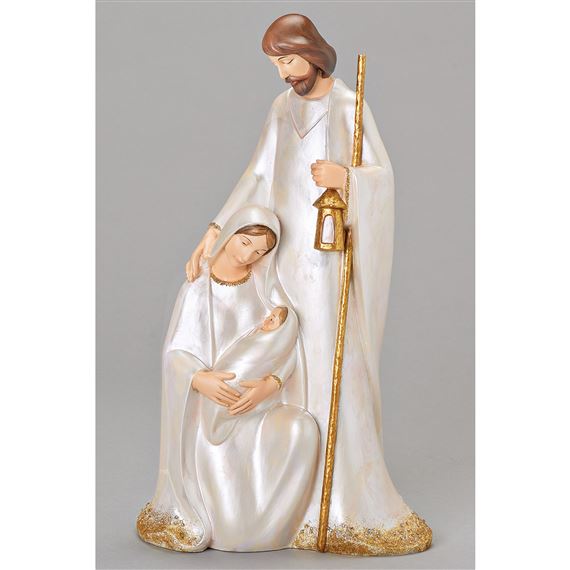 IVORY AND GOLD HOLY FAMILY FIGURE 15-INCH