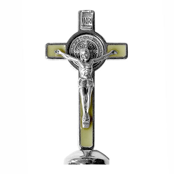 STANDING 3-INCH ST. BENEDICT CRUCIFIX - LUMINOUS