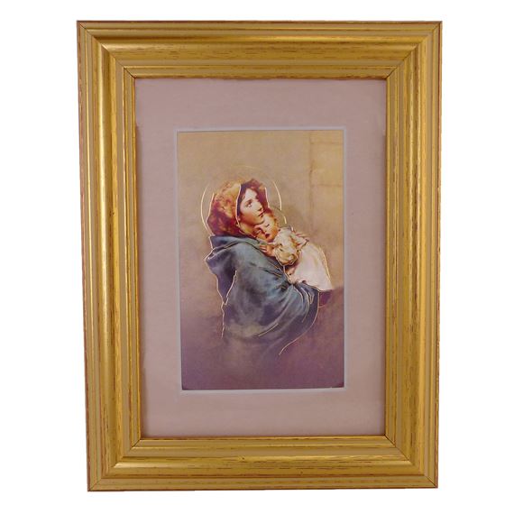 MADONNA OF THE STREETS GOLD FRAMED MATTED PRINT - 5¼" X 6¾"