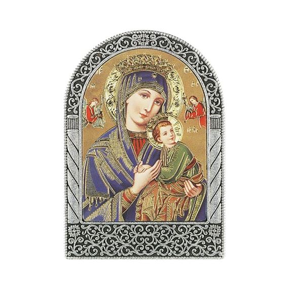 OUR LADY OF PERPETUAL HELP STANDING PLAQUE - 2 ¾”