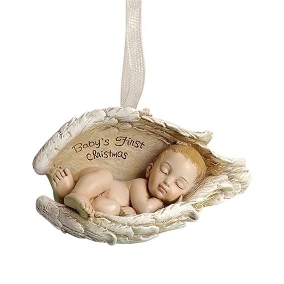BABY'S FIRST CHRISTMAS ANGEL WINGS ORNAMENT
