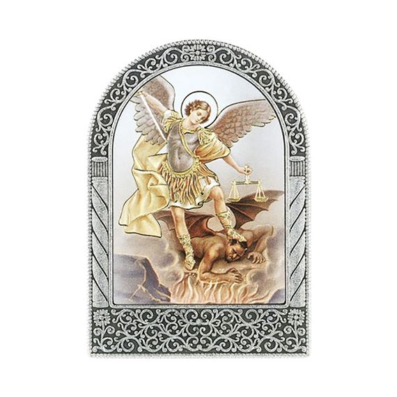 ST. MICHAEL STANDING PLAQUE - 2 ¾”
