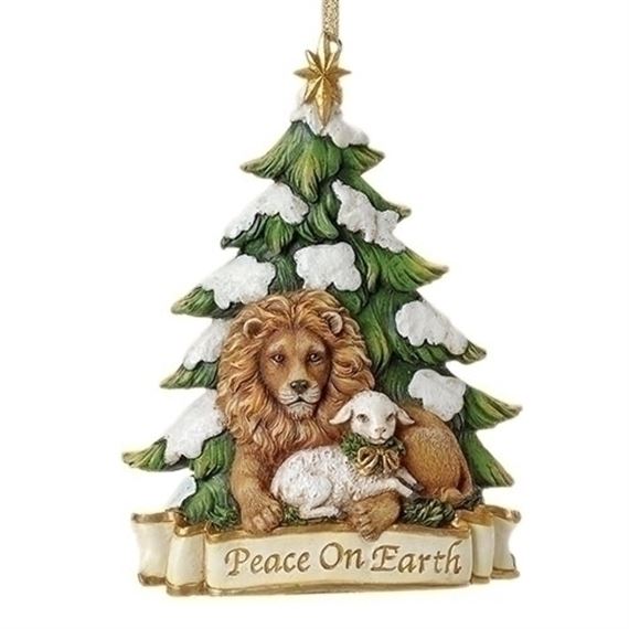 LION & LAMB PEACE ON EARTH ORNAMENT