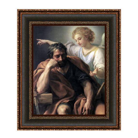 THE DREAM OF ST. JOSEPH FRAMED PRINT - 11 1/4" x 13 1/4"