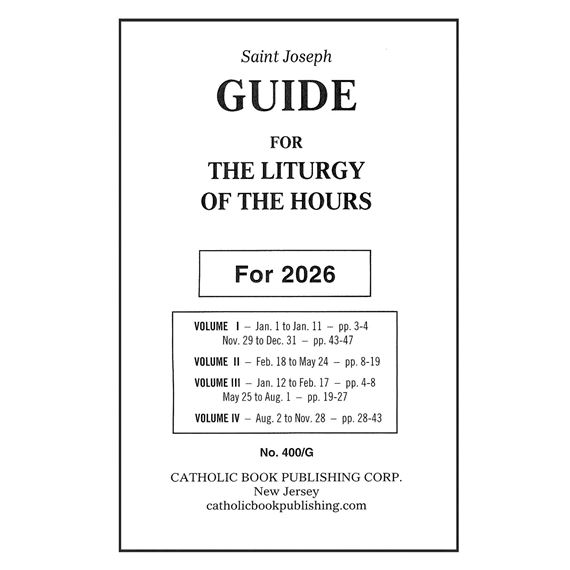 2026 GUIDE FOR 4-VOLUME LITURGY OF HOURS - REGULAR PRINT