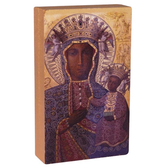 OUR LADY OF CZESTOCHOWA ICON BLOCK - 3 X 5