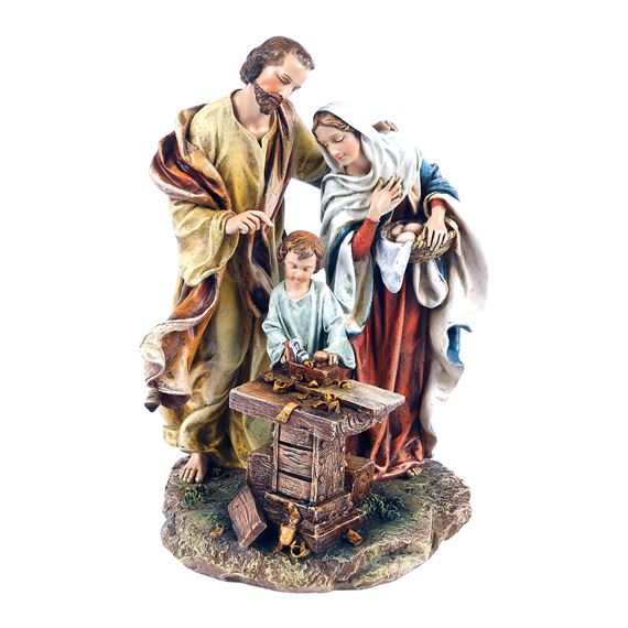 HOLY FAMILY IN THE CARPENTER SHOP STATUE