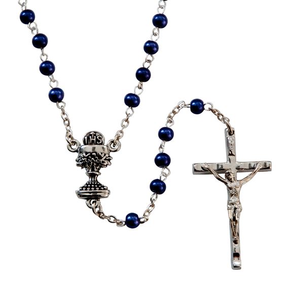 BLUE BEAD COMMUNION ROSARY