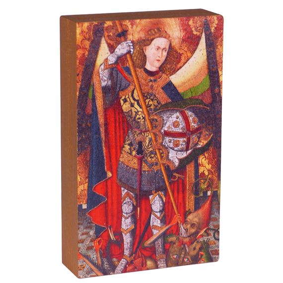 ST. MICHAEL ICON BLOCK - 3 X 5