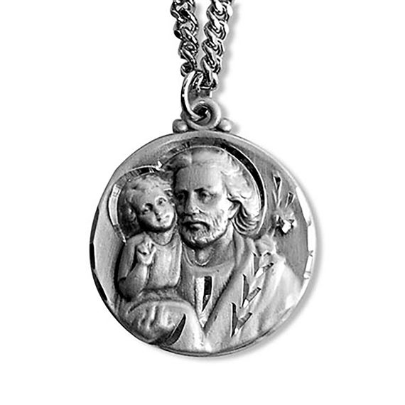 ST. JOSEPH AND THE CHILD JESUS STERLING MEDAL