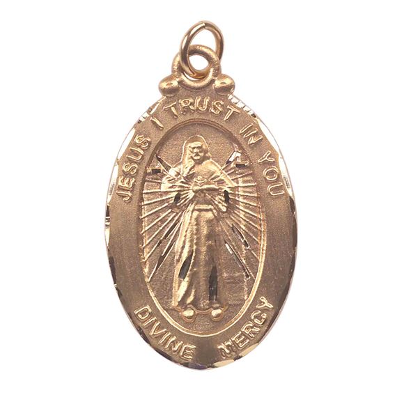 14KT GOLD ST CHRISTOPHER MEDAL - 1 1/8" x 3/4"