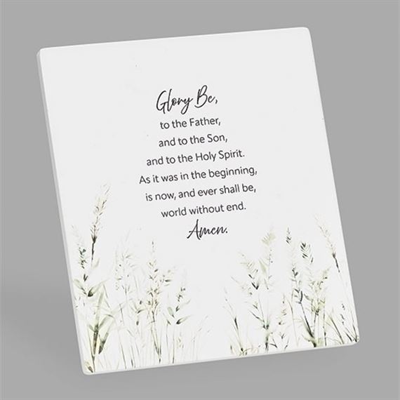 GLORY BE PRAYER PLAQUE WITH EASEL BACK