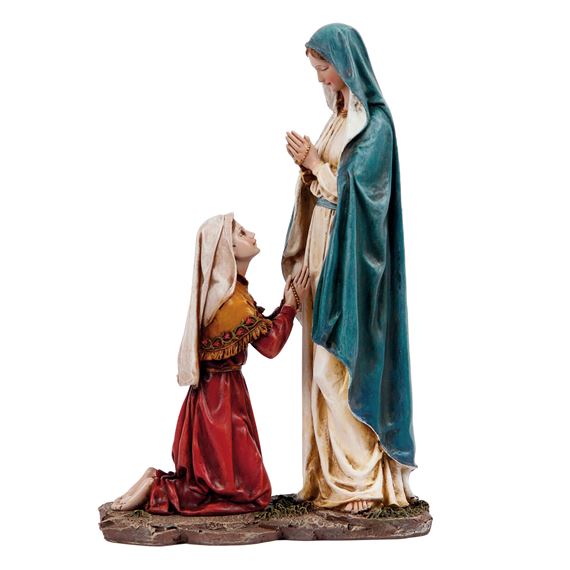 OUR LADY OF LOURDES AND ST. BERNADETTE STATUE - 10"