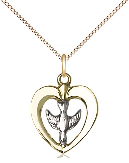 SS-GF HOLY SPIRIT PENDANT WITH CHAIN