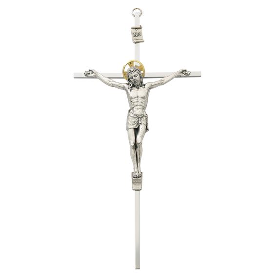 SILVER CRUCIFIX WITH GOLD HALO