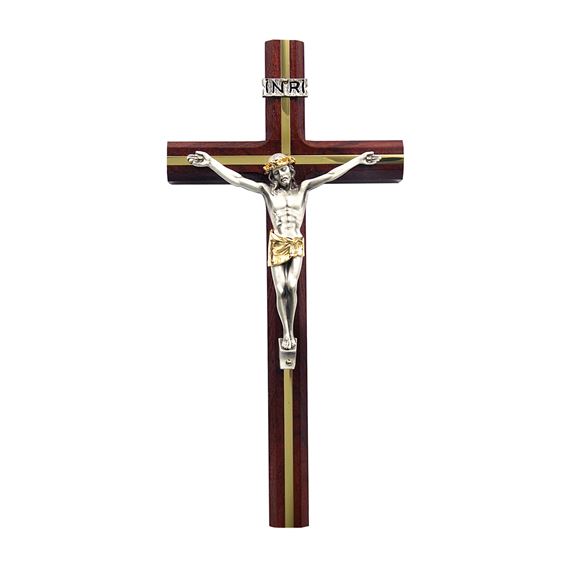 BEVELED CHERRY CRUCIFIX
