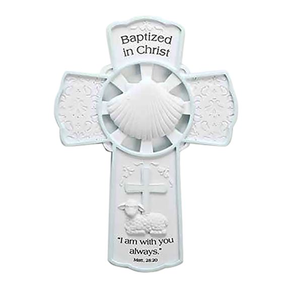 BAPTIZED IN CHRIST WALL CROSS - BOY