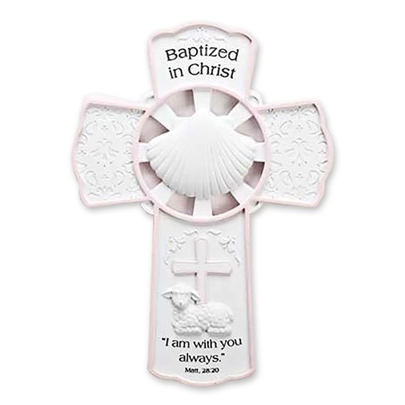 BAPTIZED IN CHRIST WALL CROSS - GIRL