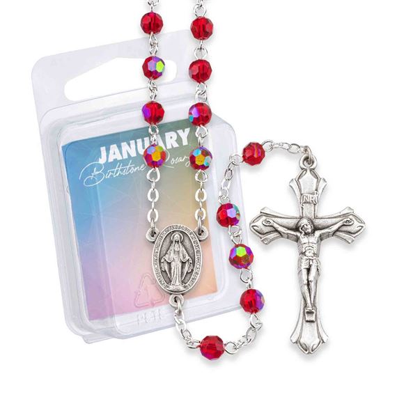 BIRTHSTONE ROSARY - JANUARY (GARNET)