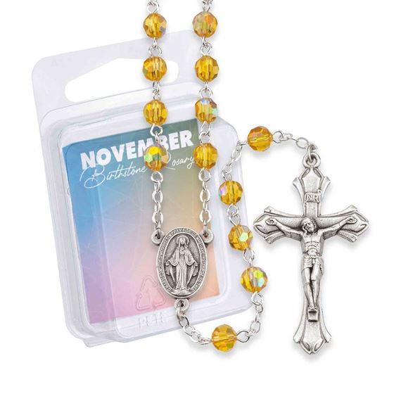 BIRTHSTONE ROSARY - NOVEMBER (TOPAZ)