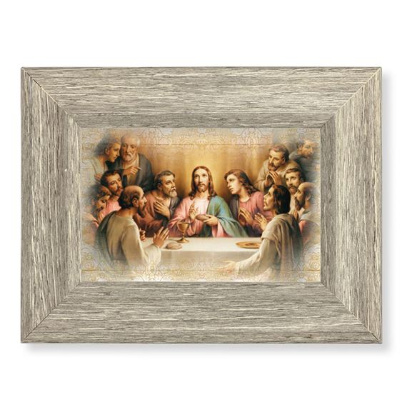 LAST SUPPER BLESSING FRAMED ART - 8 1/2" X 6 1/2"