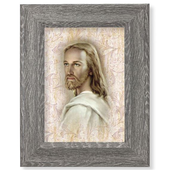 HEAD OF CHRIST FRAMED ART 7 1/2" X 9 1/2"