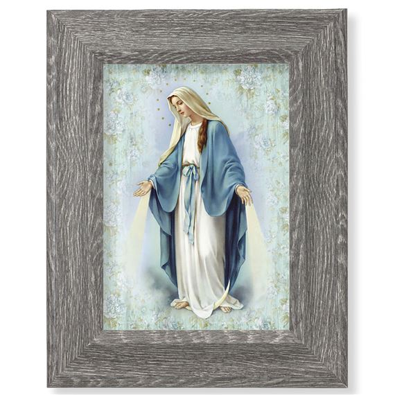 OUR LADY OF GRACE FRAMED ART - 7 1/2" X 9 1/2"