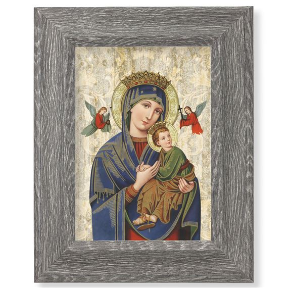 OUR LADY OF PERPETUAL HELP FRAMED ART - 7 1/2" X 9 1/2"